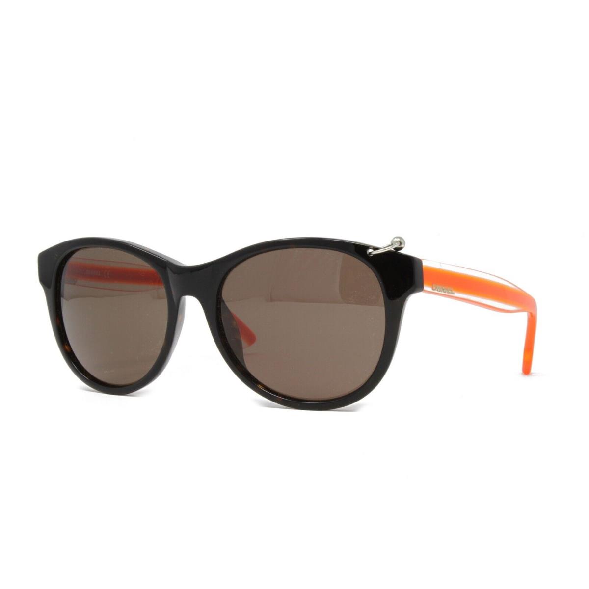 Diesel Women`s Sunglasses DL0049 52J Dark Tortoise/orange 55mm Brown Lens