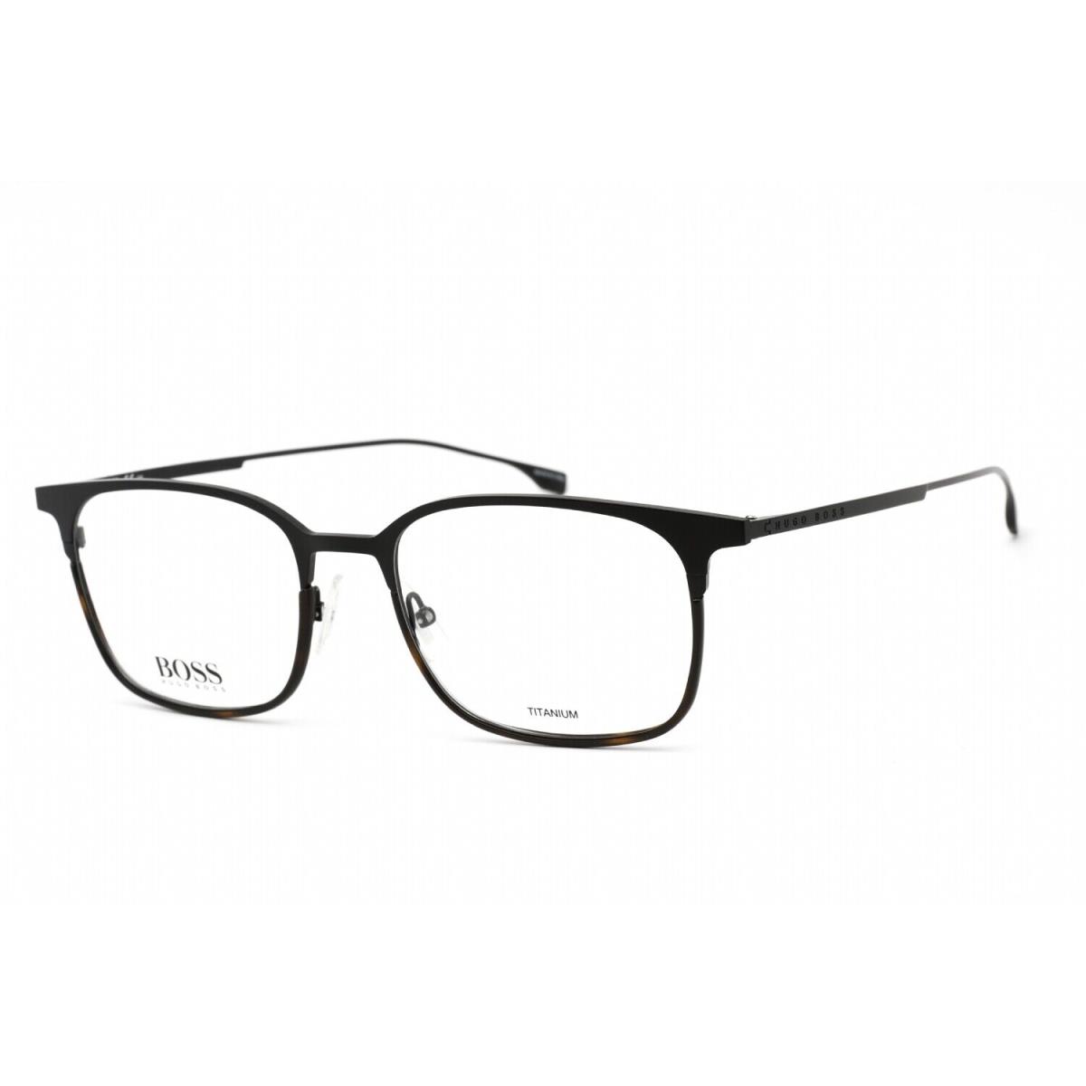 Hugo Boss 1014 0AM Eyeglasses Matte Black / Havana Titanium Frame 57mm