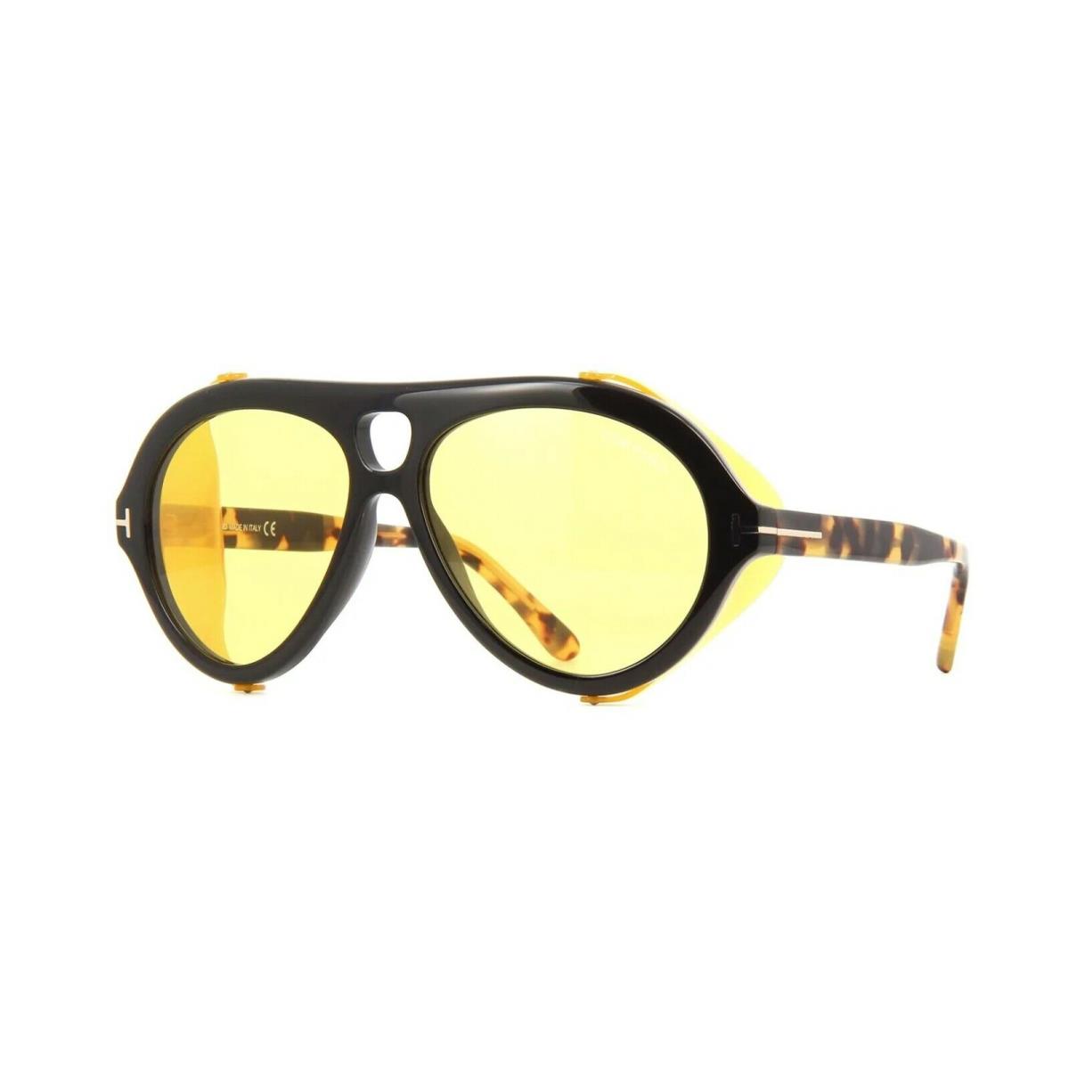 Tom Ford Neughman FT 0882 Black Havana Yellow Shield/yellow 01E Sunglasses