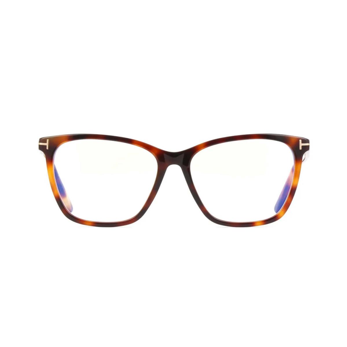 Tom Ford FT 5762-B Blue Block Blonde Havana/blue Filter 053 Eyeglasses