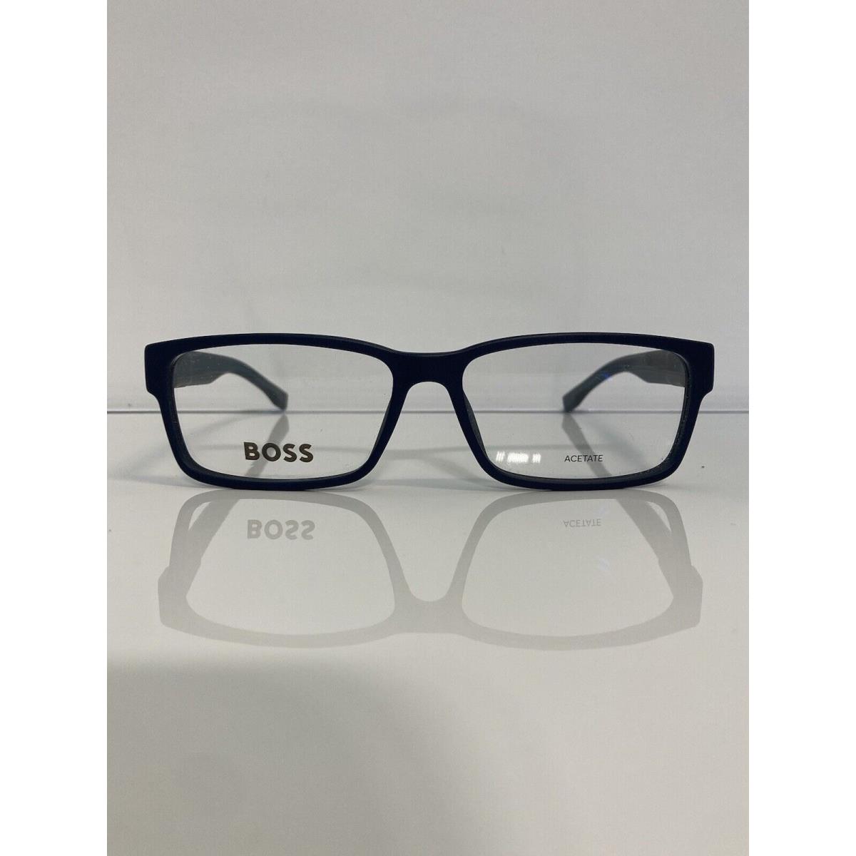 Hugo Boss 797IT Satin Blue Acetate Bold Acetate Men s Eyeglasses 56mm