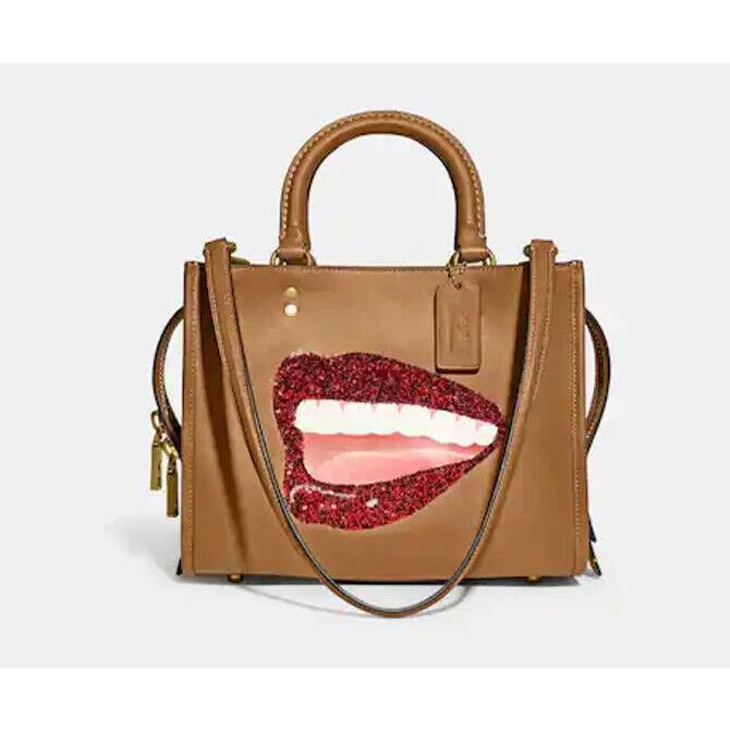 Coach Tom Wesselmann Lips Smile Rogue 25 Leather Satchel