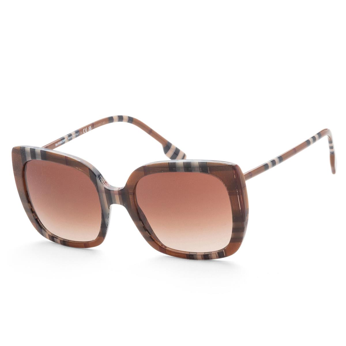 Burberry Women`s 54mm Checkered Brown Sunglasses BE4323-400513 - Frame: Brown, Lens: Brown, Other Frame: Checkered Brown