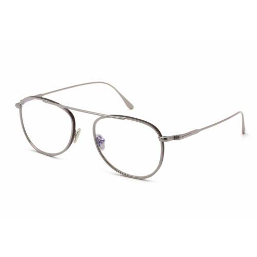 Tom Ford Men`s Eyeglasses Shiny Clear Ruthenium Navigator Frame FT5691-B 014
