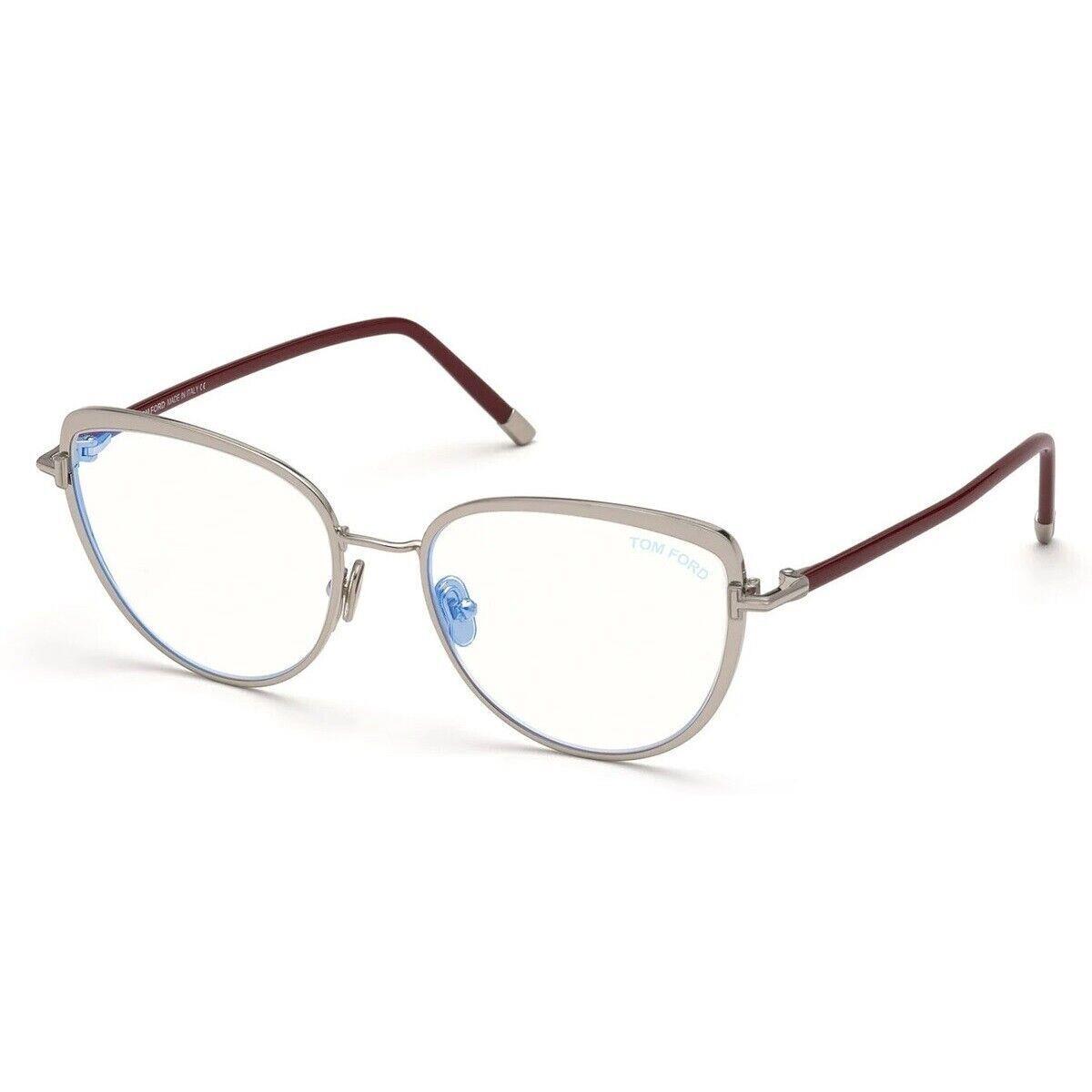 Tom Ford FT5741-B 016 Shiny Palladium/vintage Rose Havana 55mm Eyeglasses