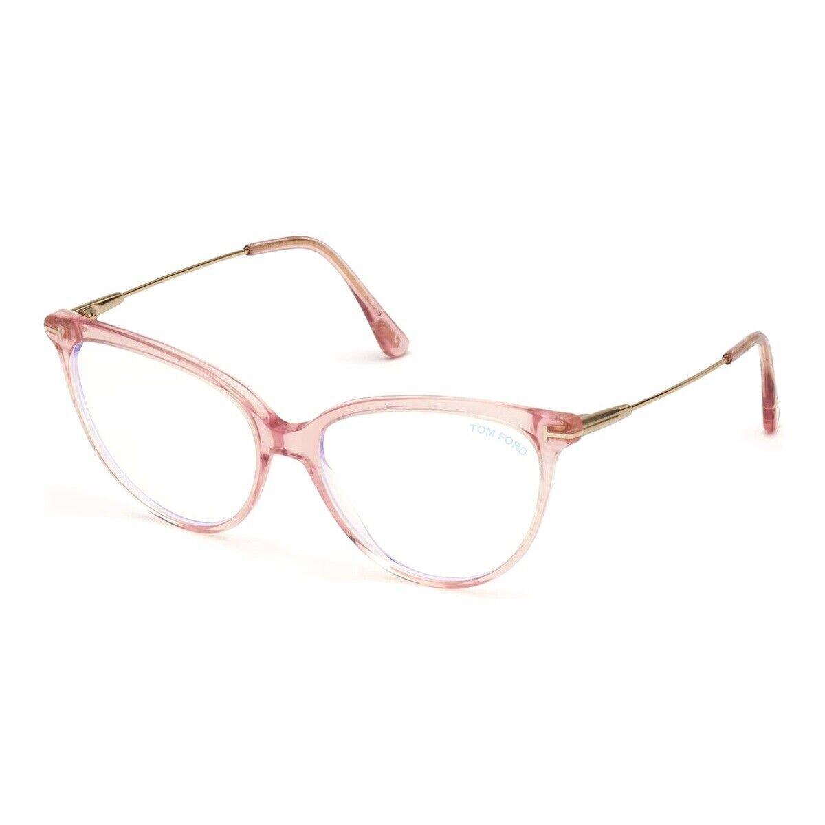 Tom Ford FT5688-B 072 Semi Milky Pink/shiny Rose Gold 55mm Eyeglasses