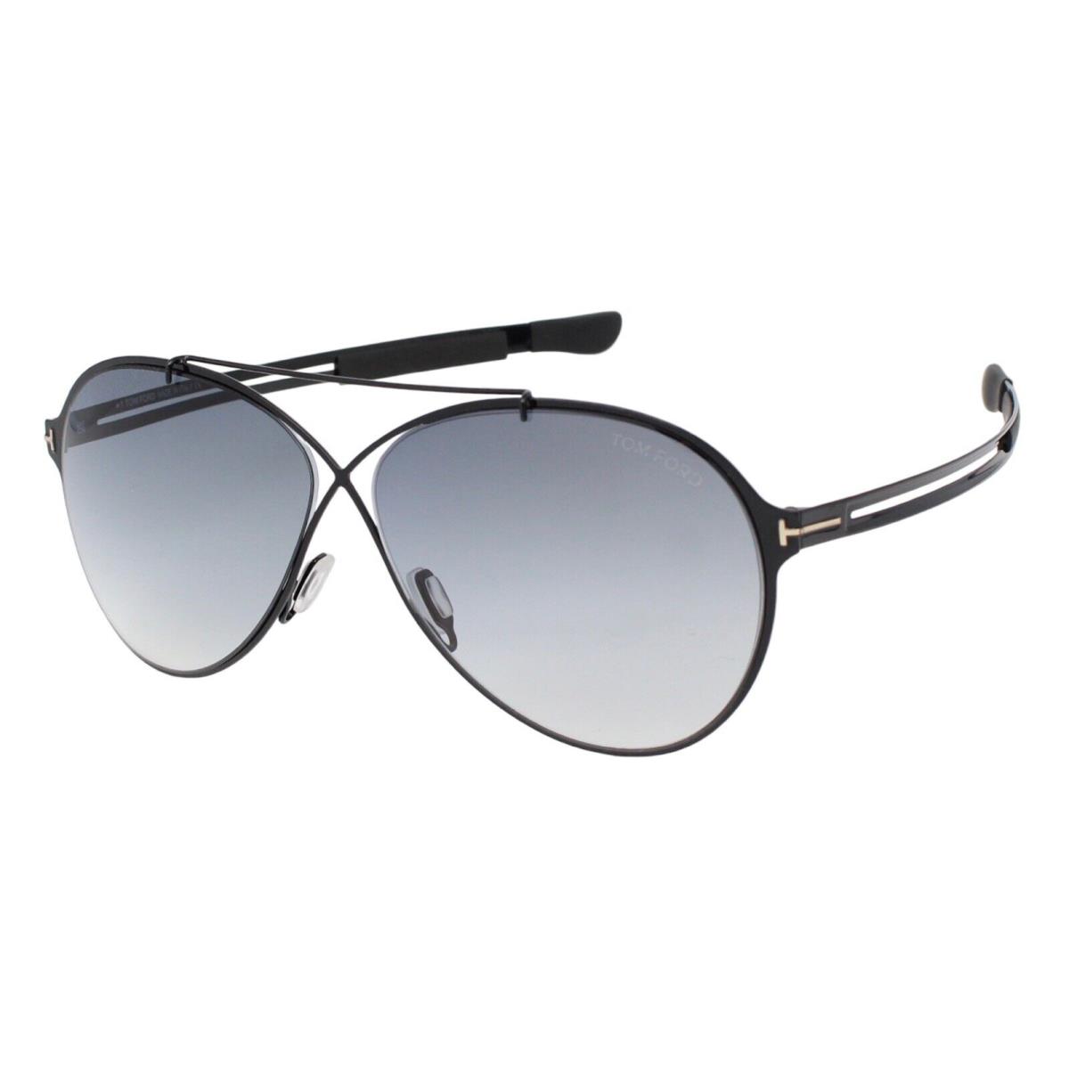 Tom Ford Rocco 828 01B Black Gold Blue Gradient Men s Sunglasses 62-12-145 Wcase - Frame: Black, Lens: Blue