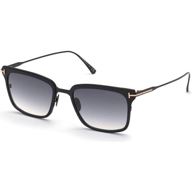 Tom Ford Hayden TF 0831 02B Titanium Matte Black Grey Sunglasses