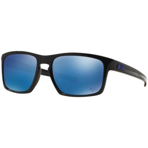 OO9262-28 Mens Oakley Sliver Sunglasses - Polished Black/ice Iridium - Moto GP - Black Frame, Blue Lens