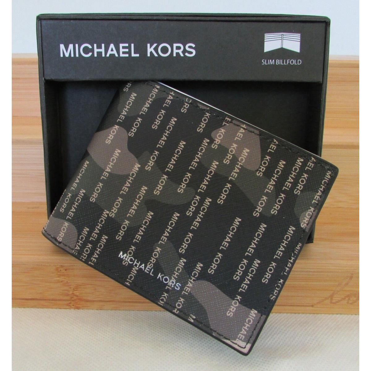 Michael Kors Men`s Slim Billfold Wallet Jet Set Gift Box