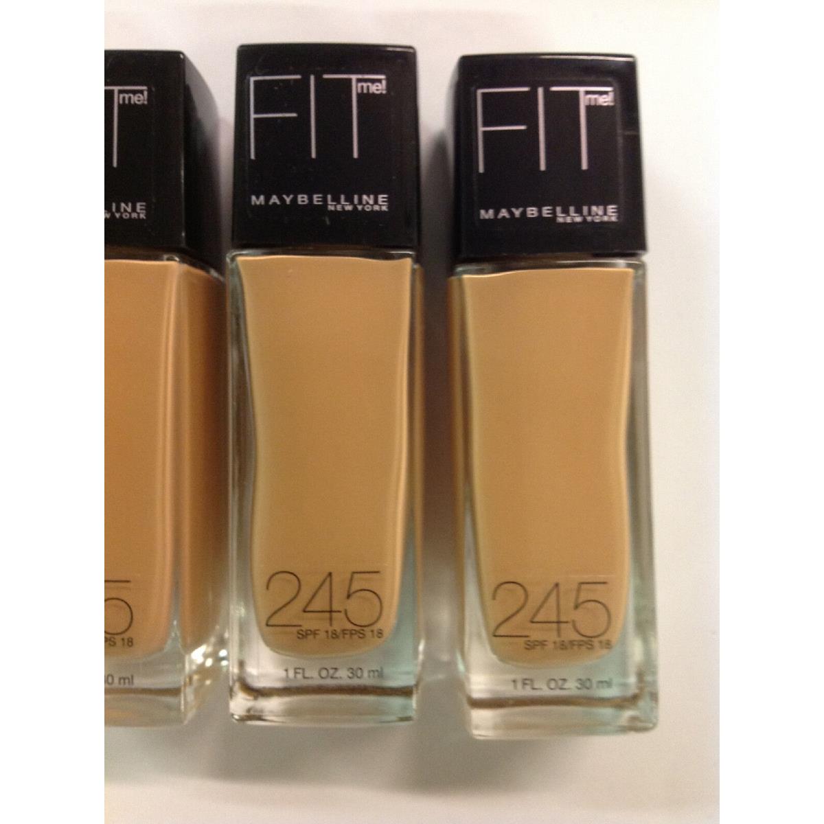 4 X Maybelline Fit Me Liquid Foundation Medium Beige 245 Spf 18 1 Oz New