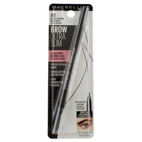 5 Pack Maybelline Brow Ultra Slim Eyebrow Definer Pencil Black Brown 262