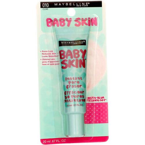 6 Pack Maybelline Baby Skin Instant Pore Eraser Clear 10 0.67 fl oz