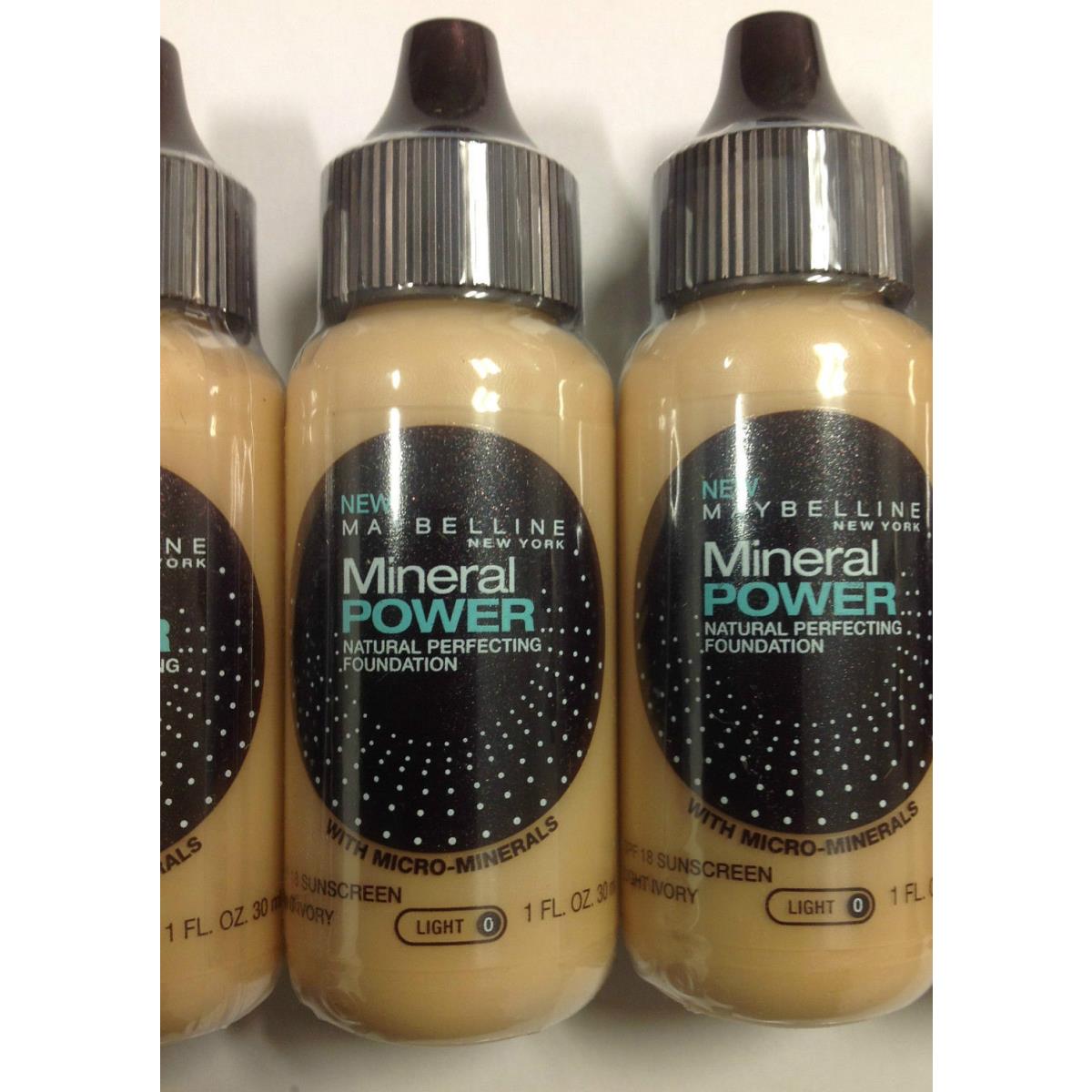 3 X Maybelline Mineral Power Natural Perfecting Foundation Light Ivory Light 0