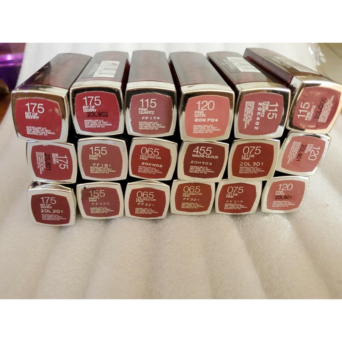 18 Maybelline Color Sensational Lip Color Assorted Colors