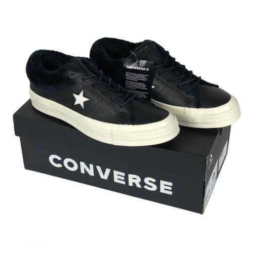 Converse One Star OX Low Top Shoes Womens 7.5 Men`s 5.5 Black Egret 162601C