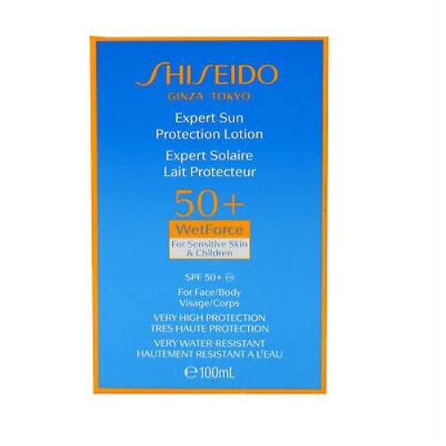 Shiseido Expert Sun Protection Lotion Wetforce Sensitive Skin Spf 50+ 3.3 Ounce