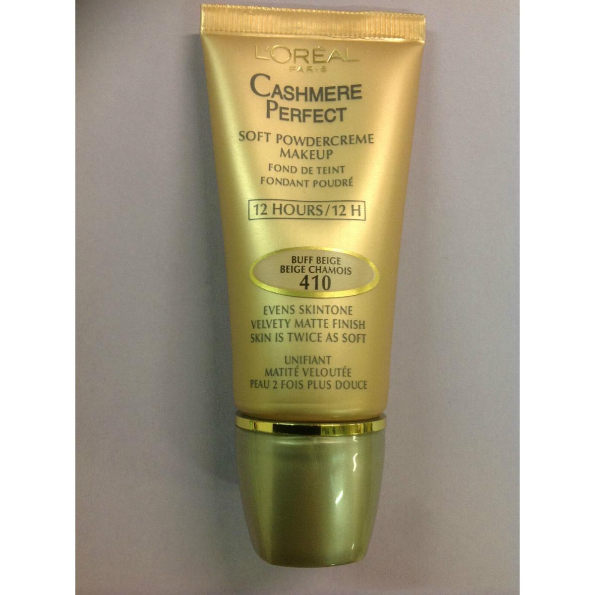 L`oreal Cashmere Perfect Soft Powdercreme Foundation Buff Beige 410