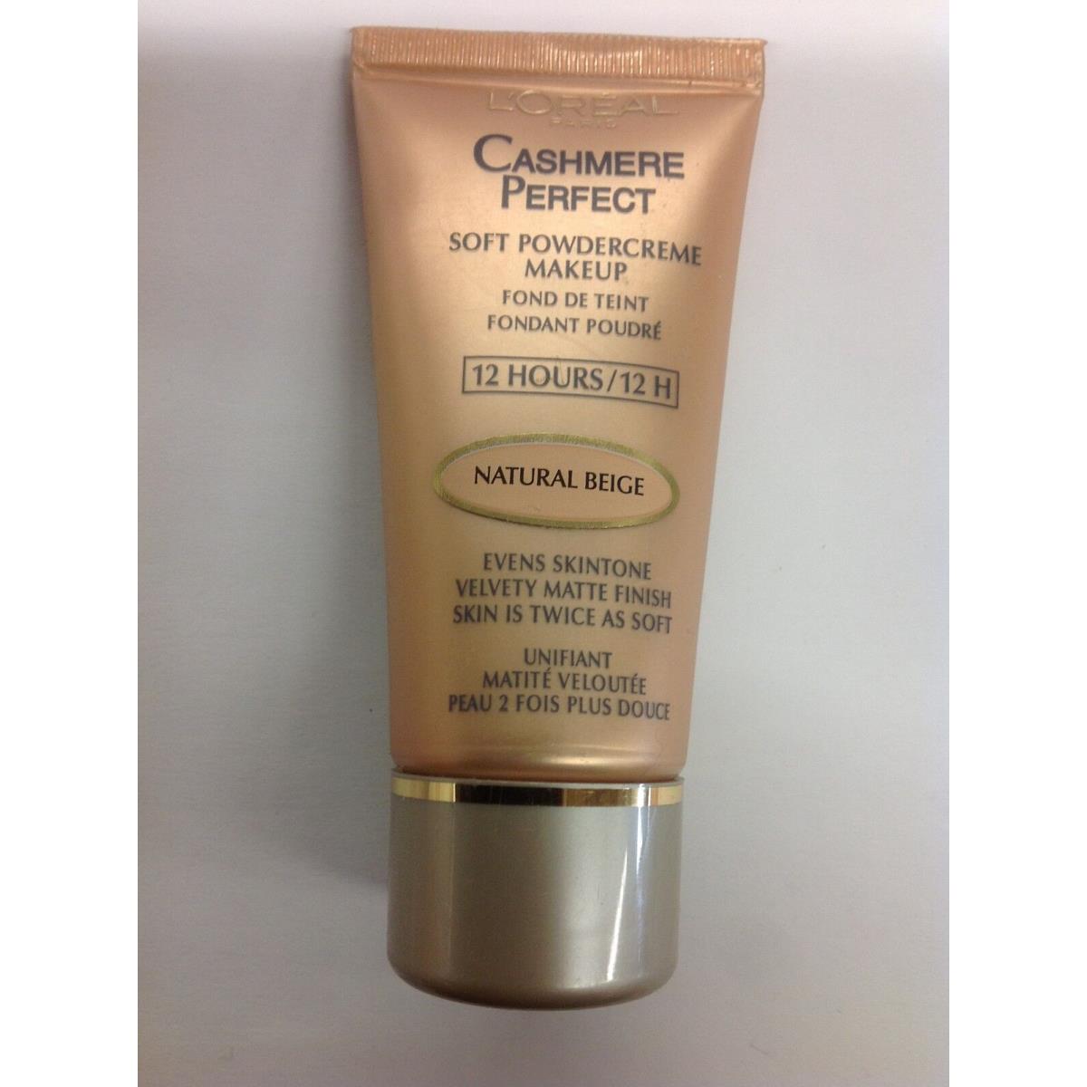 L`oreal Cashmere Perfect Soft Powdercreme Foundation Natural Beige New