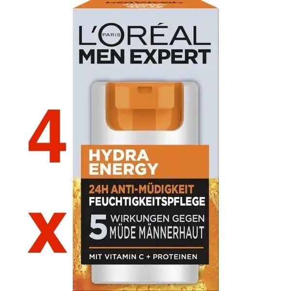 L`oreal Men Expert Hydra Energy Hydrating Cream - 4 x 50ml