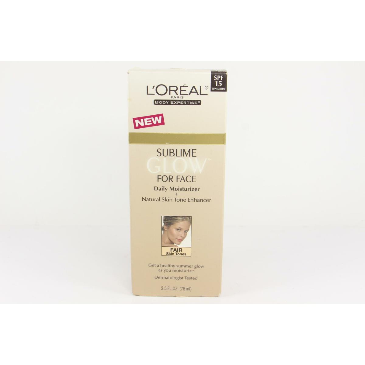 5 Pack L`oreal Sunless Sublime Glow Face Daily Moisturizer Fair 2.5 Oz. U3D