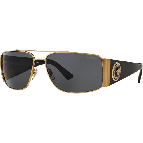 Versace Sunglasses VE 2163 100281 63MM Gold W Grey Sunglasses Polarized