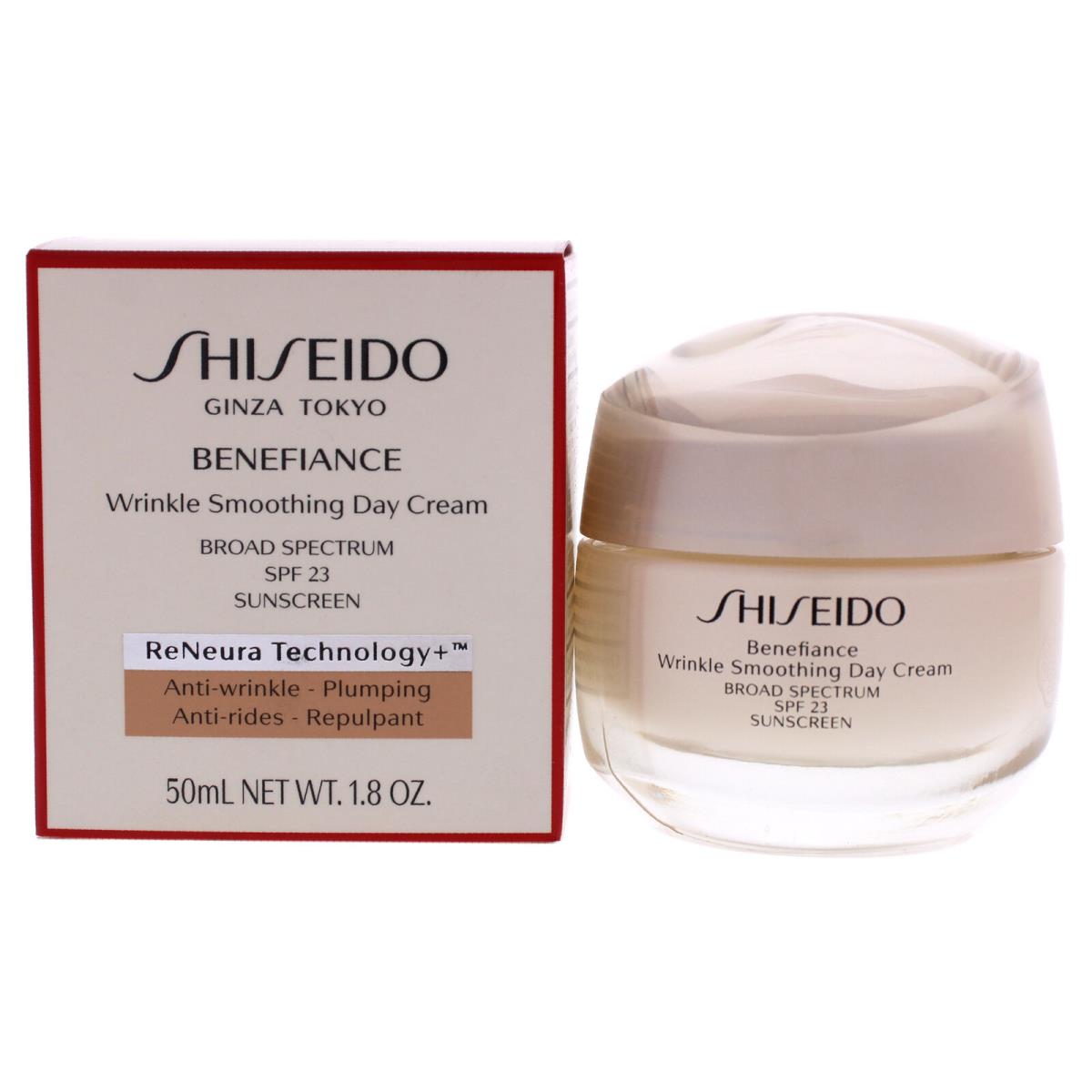 Benefiance Wrinkle Smoothing Day Cream Spf 23 by Shiseido For Unisex - 1.8 oz