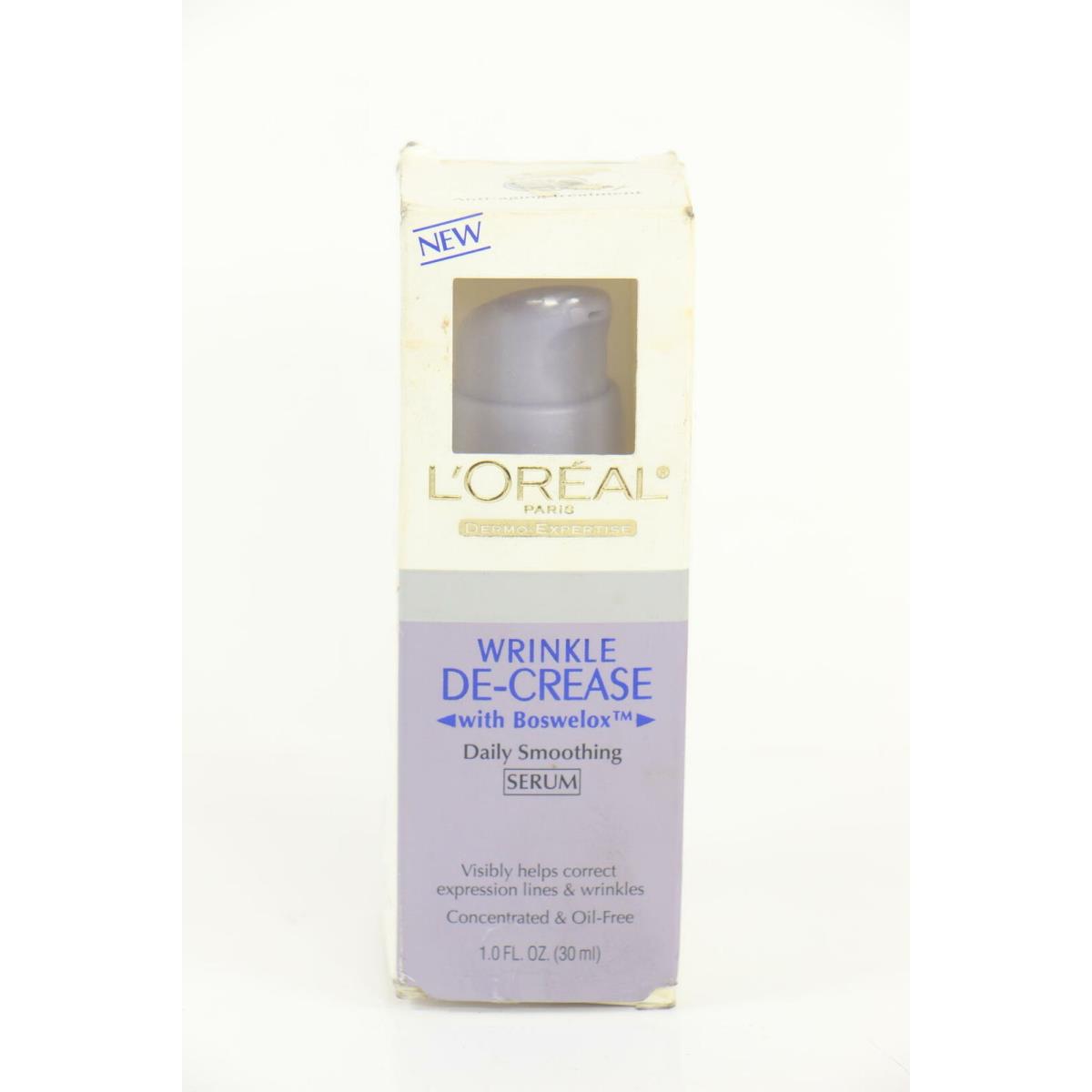 L`oreal Dermoexpertise Wrinkle Decrease Daily Smooth Serum w Boswelox 1 oz U13D