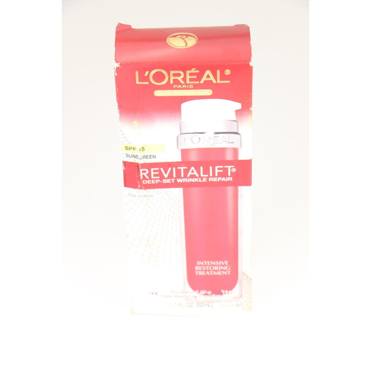 3 Pack L`oreal Paris Revitalift Deep-set Wrinkle Day Lotion Spf 15 1.7 Oz U42A