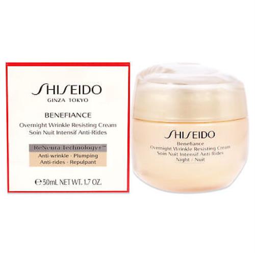 Benefiance Overnight Wrinkle Resisting Cream by Shiseido For Women - 1.7 oz