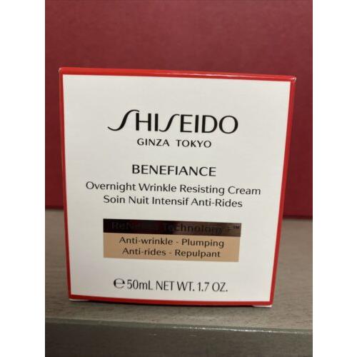 Shiseido Benefiance Overnight Wrinkle Resisting Cream --50Ml/1.7oz