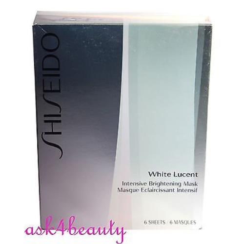 Shiseido White Lucent Brightening Mask 6 Sheets In Dmg Box