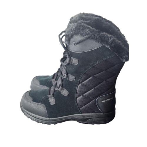 Columbia 1554171 Ice Maiden II Women Waterproof Winter Boots 9US Black W/ Box - Gray