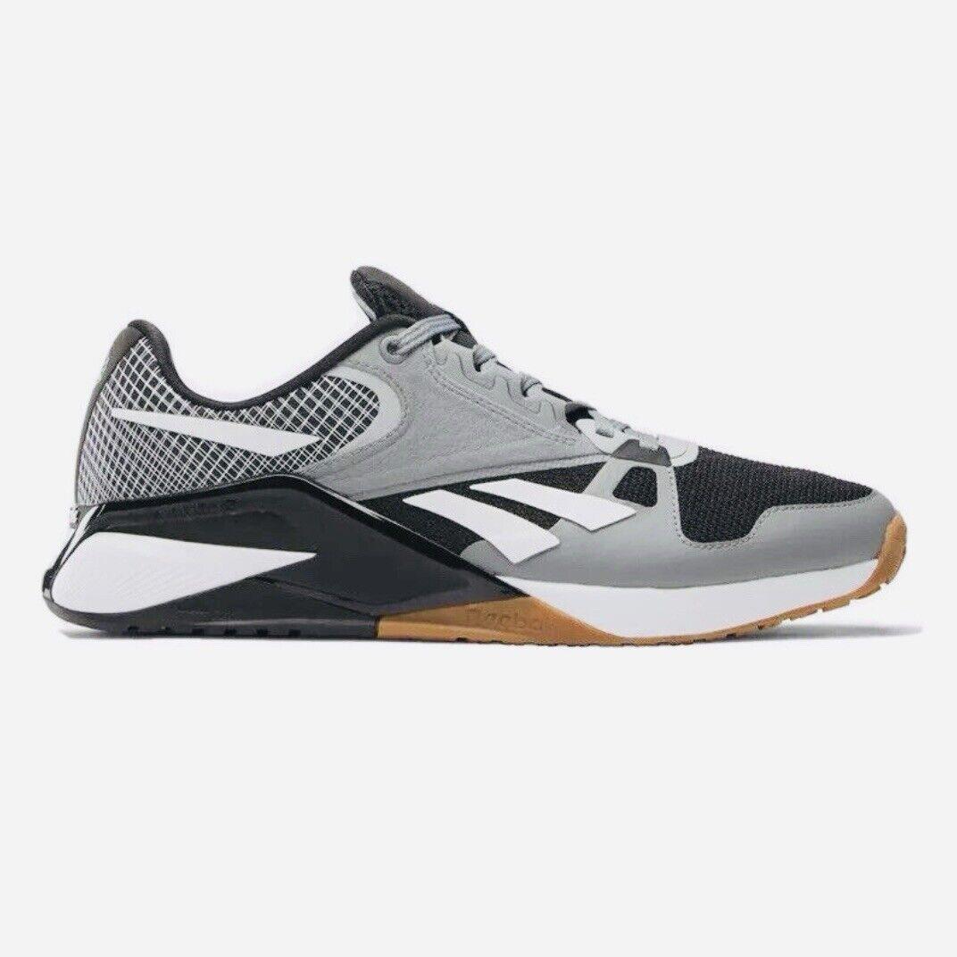 Reebok Nano X2 Men s Athletic Sneaker Running Gray Crossfit Training Shoe 165