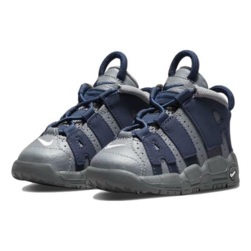 Nike Air More Uptempo TD `georgetown Hoyas` Toddler Shoes Sneakers DM3319-009 - Cool Grey/Midnight Navy-White