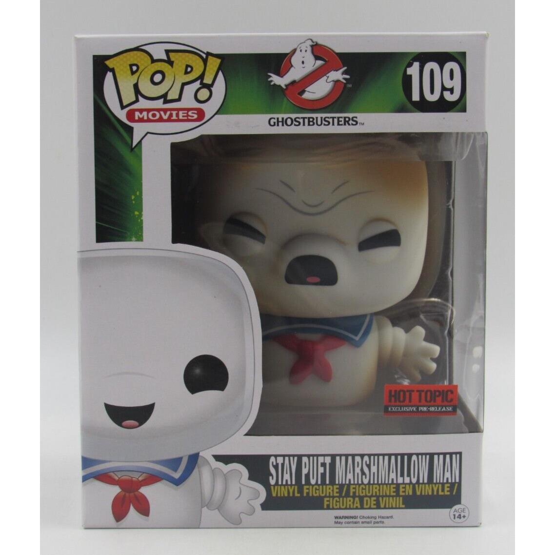 Funko Pop Ghostbusters Stay Puft Marshmallow Man 109 Hot Topic Pre-release