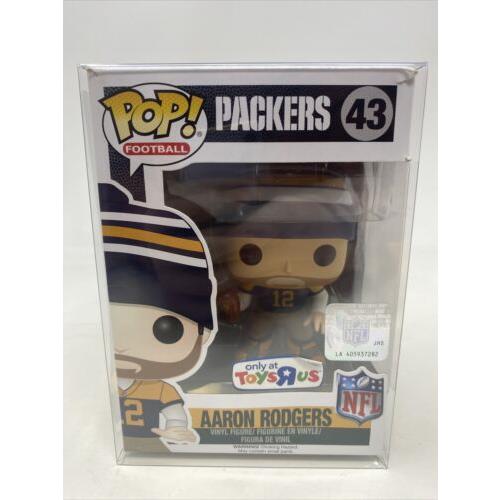 Funko Pop Aaron Rodgers 43 Throwback Jersey Toys R Us Exclusive with Protector