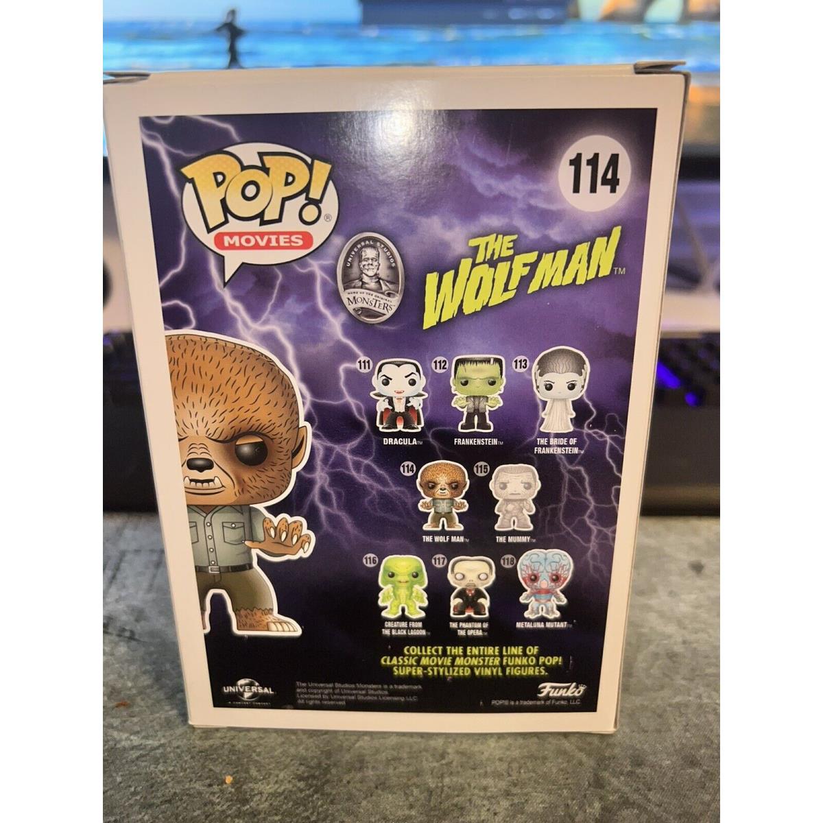 Funko The Wolf Man Toy Tokyo Limited Edition Pop Monsters Glow In The Dark Rare