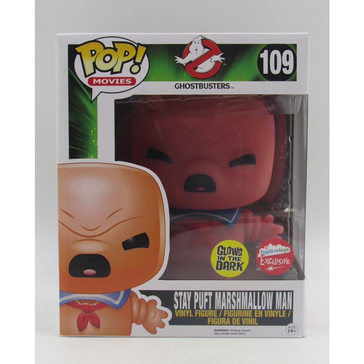Funko Pop Ghostbusters Stay Puft Marshmallow Man 109 Fugitive Toys Gitd