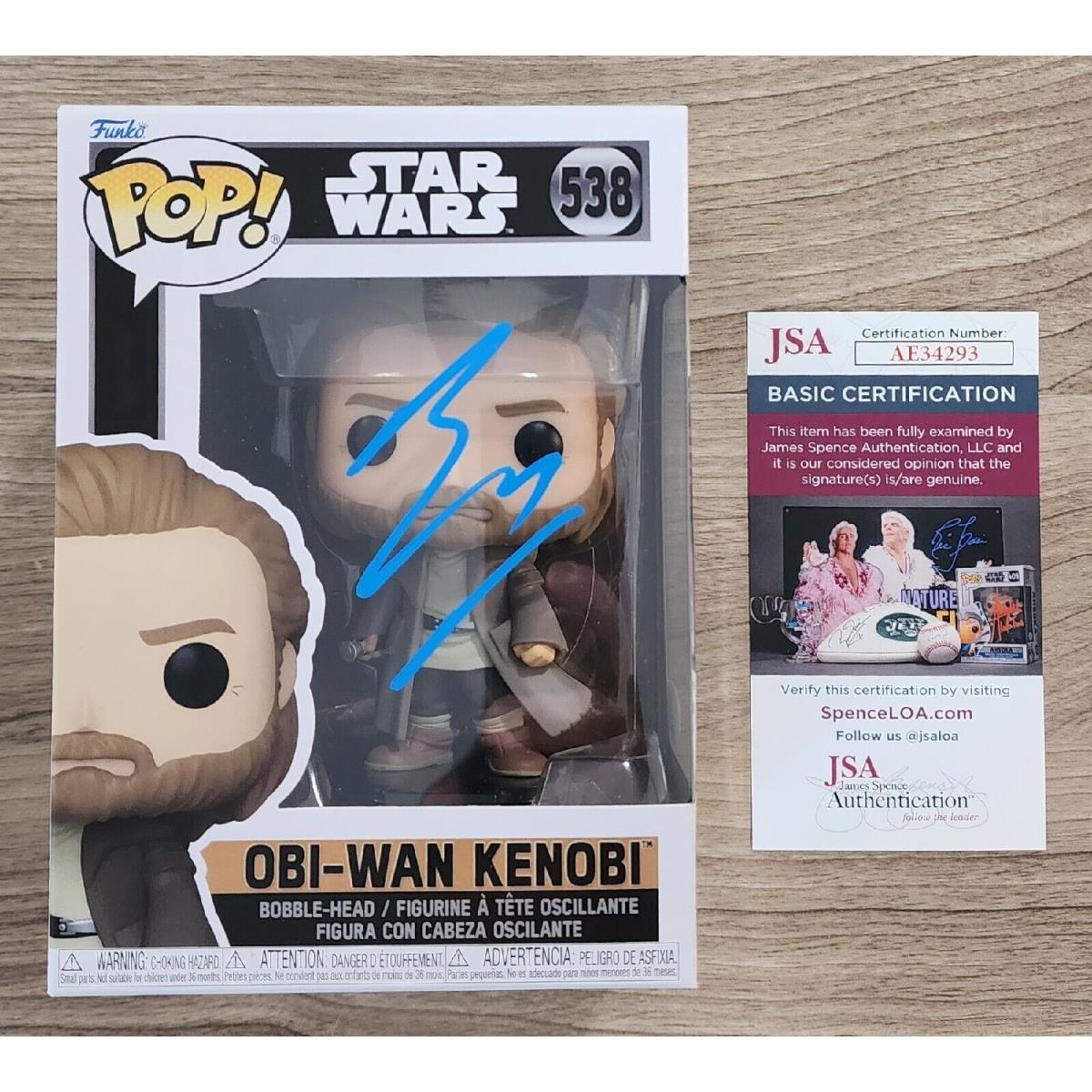 Ewan Mcgregor Signed Obi-wan Kenobi Funko Pop Figure 538 Toy Star Wars Jsa