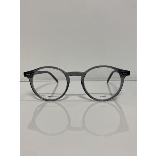 Tommy Hilfiger 1813 Kac Crystal Gray Round Unisex Eyeglasses 49mm