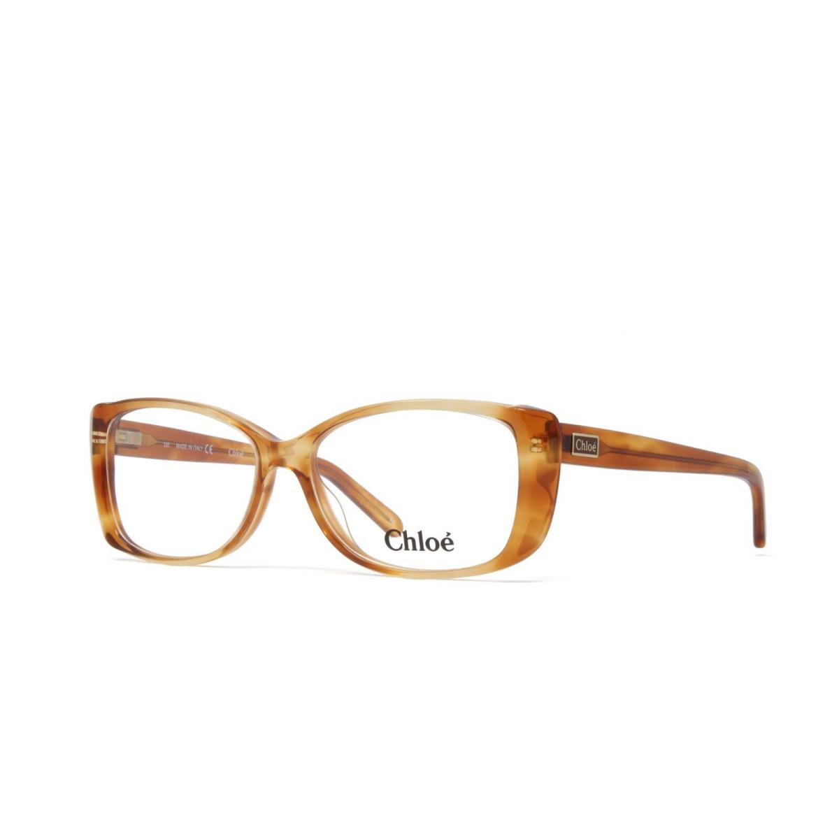 Chloe Women`s Eyeglasses CE2610 214 Light Havana Crystal 52mm Demo Lens