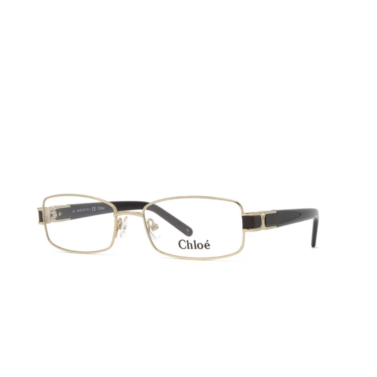 Chloe Women`s Eyeglasses CE2111 743 Gold Brown 53mm Clear Demo Lens