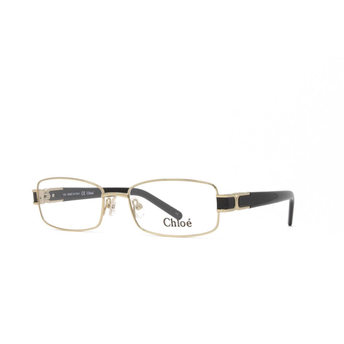 Chloe Women`s Eyeglasses CE2111 752 Gold/black 53mm Clear Demo Lens