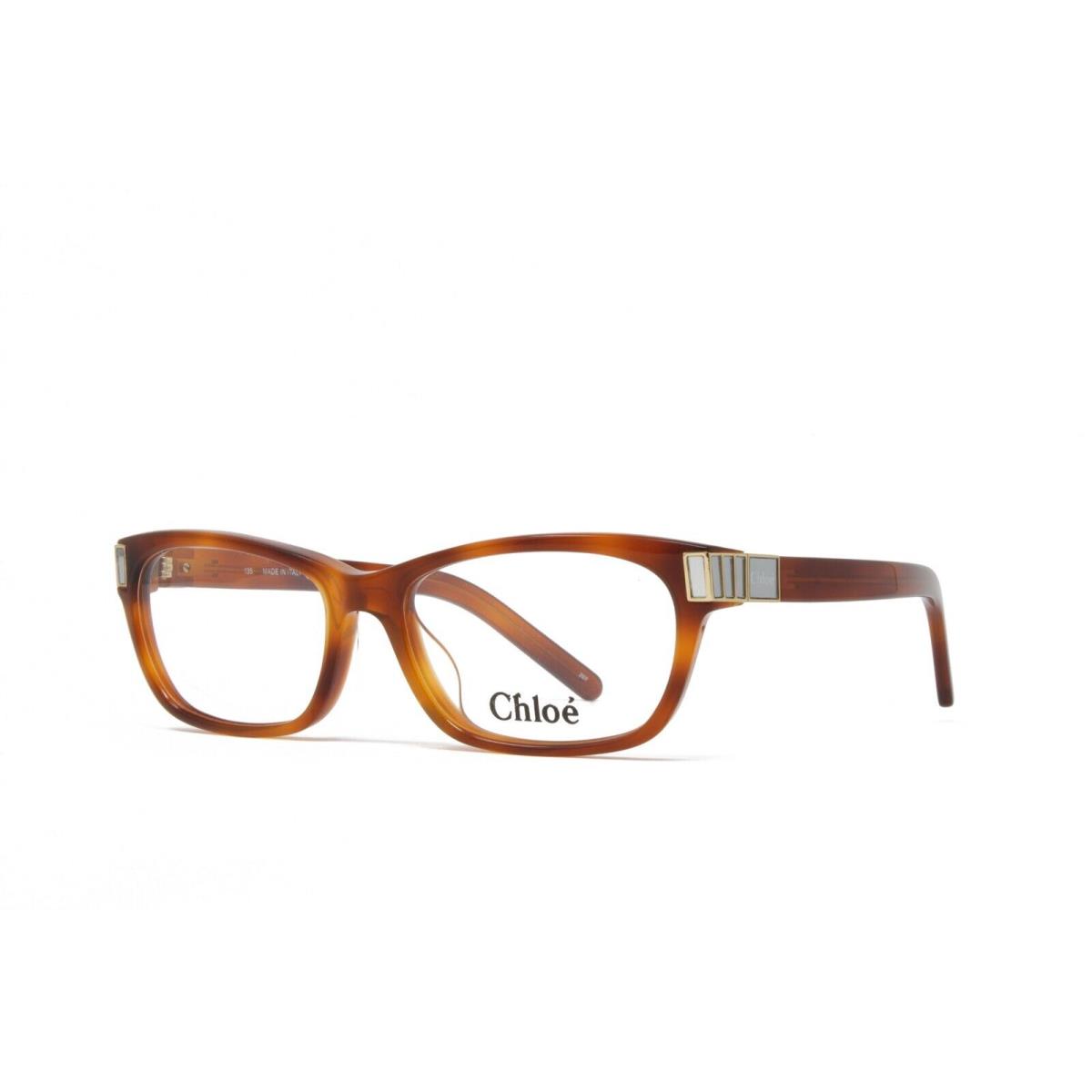 Chloe Women`s Eyeglasses CE2604 725 Blonde Havana 52mm Clear Demo Lens