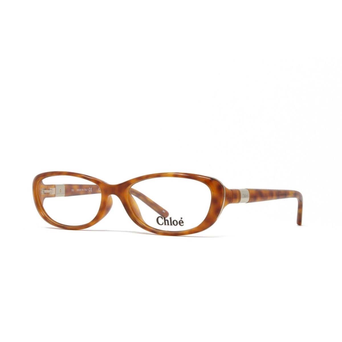 Chloe Women`s Cat Eye Eyeglasses CE2602 725 Blonde Havana 53mm Clear Demo Lens