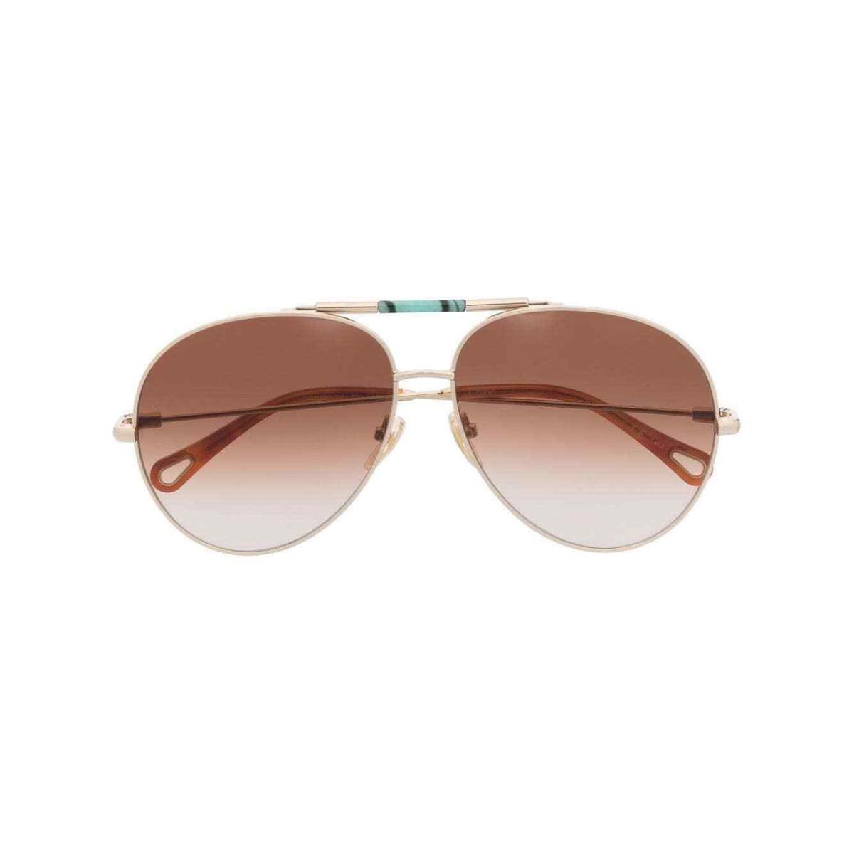 Chloe Sunglasses Eyewear Gradient Pilot Sunglasses Brown One Size