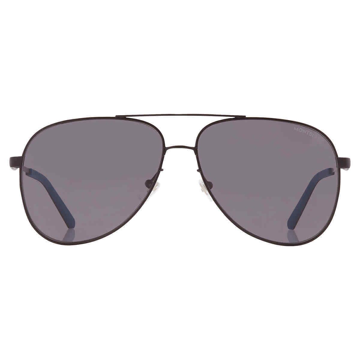 Montblanc Grey Pilot Men`s Sunglasses MB0103S 005 59 MB0103S 005 59