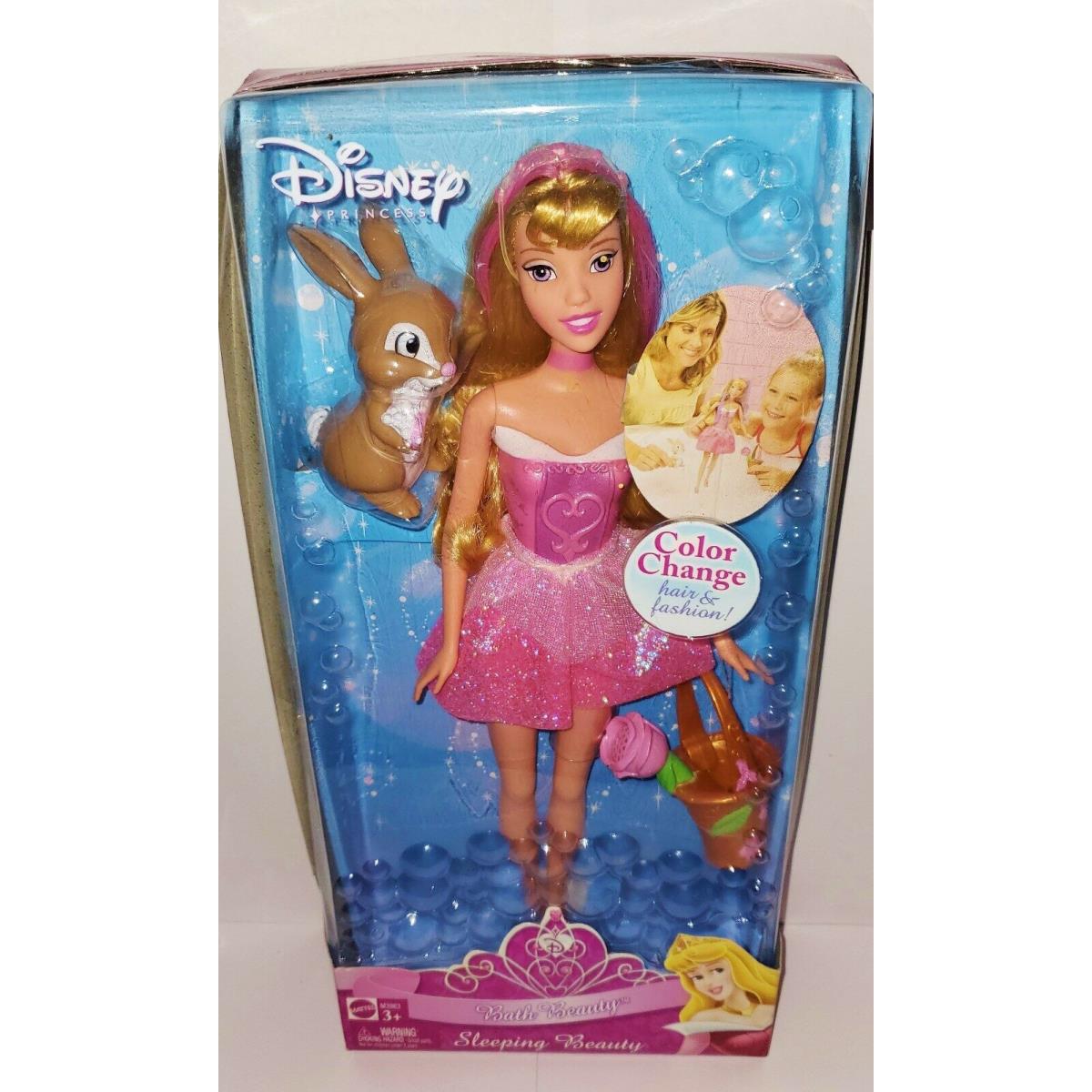 Disney Princess Doll Bath Beauty Playset Sleeping Beauty Aurora Color Change