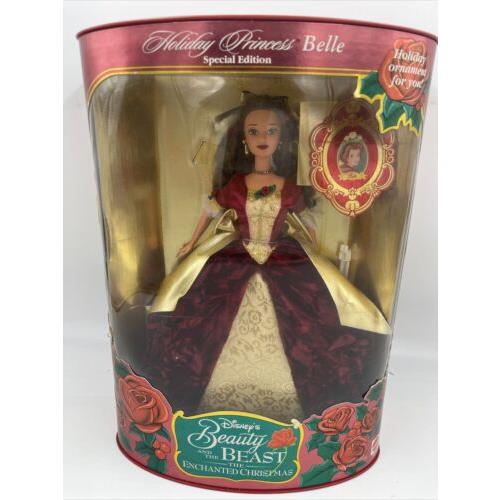 Vtg 1997 Holiday Princess Belle Disney`s The Beauty and The Beast Brunet